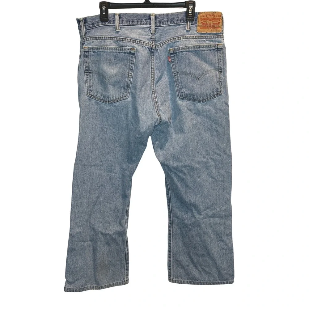 Levi's 517 Bootcut Jeans W38 L28 Mens Light Wash Blue Denim Western Workwear